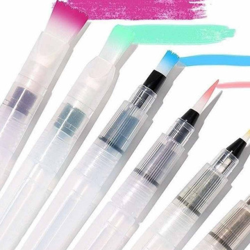 6pcs/set Water Color Brush Refillable Pen Watercolor Color Drawing Art Supply