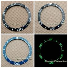 38mm blue/black super luminous bezel insert Ceramic Bezel Ring Insert Watch Parts fit for 40mm watches