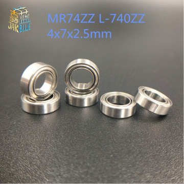 Free shipping 5/10PCS mini bearing MR74ZZ L-740ZZ 4x7x2.5mm bearings P5 MR74 ZZ 4*7*2.5 deep groove ball bearings