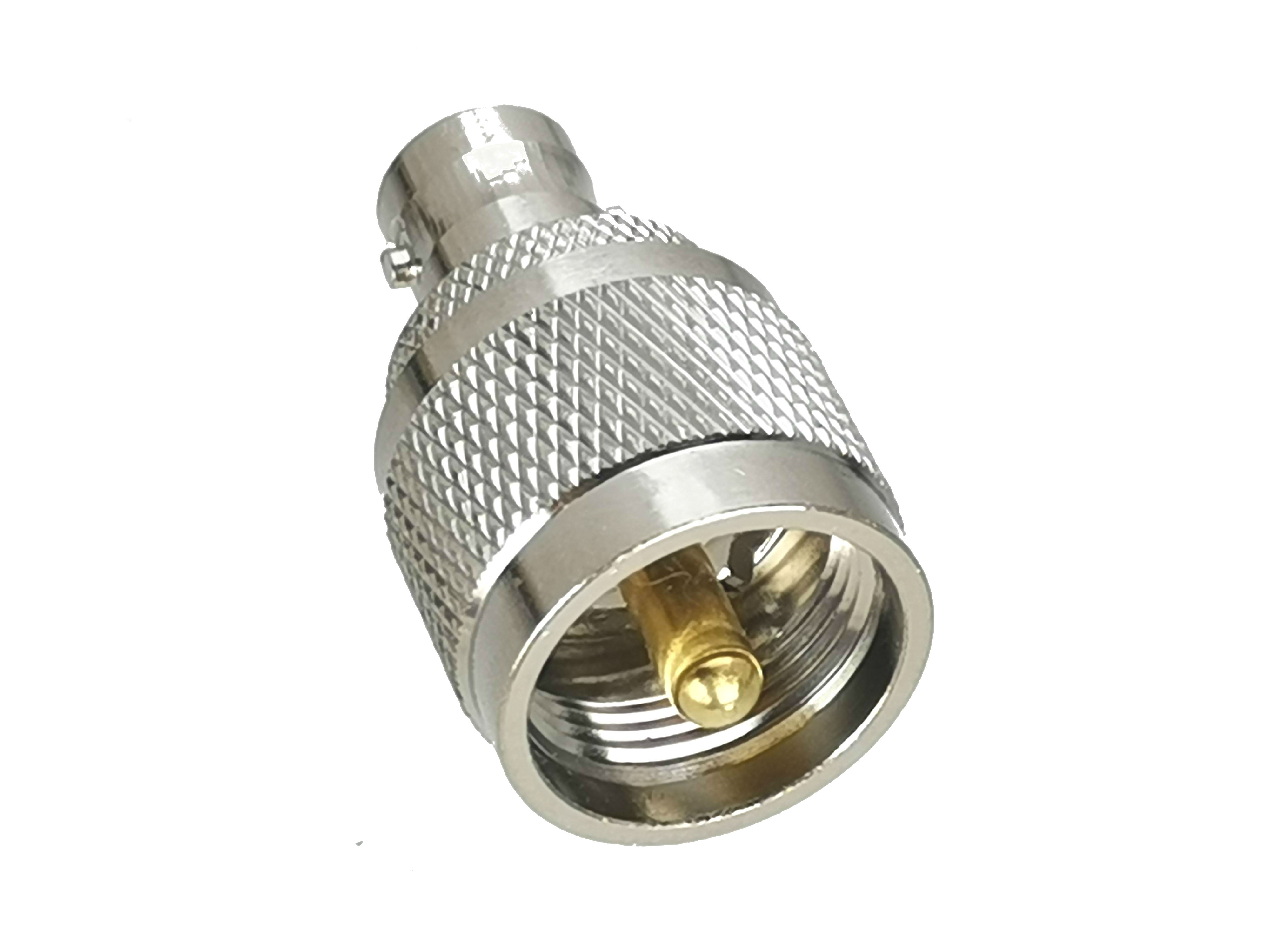 1Pcs BNC Female Jack to UHF PL259 Male Plug RF Adapter Connector Coaxial For Radio Antenna High Quanlity