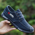 Spring and autumn new denim lace canvas shoes breathable casual deodorant wear shoes sneakers men's tide sportsrunning