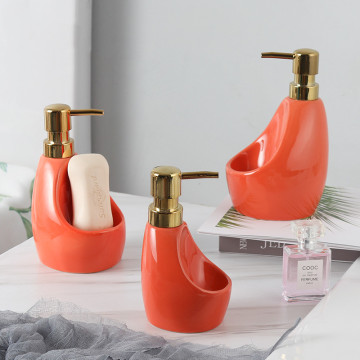 580ml Ceramic Multifunction Liquid Soap Dispenser Bottle for Kitchen Bathroom Home Hotel Decoration Bathroom Accessories