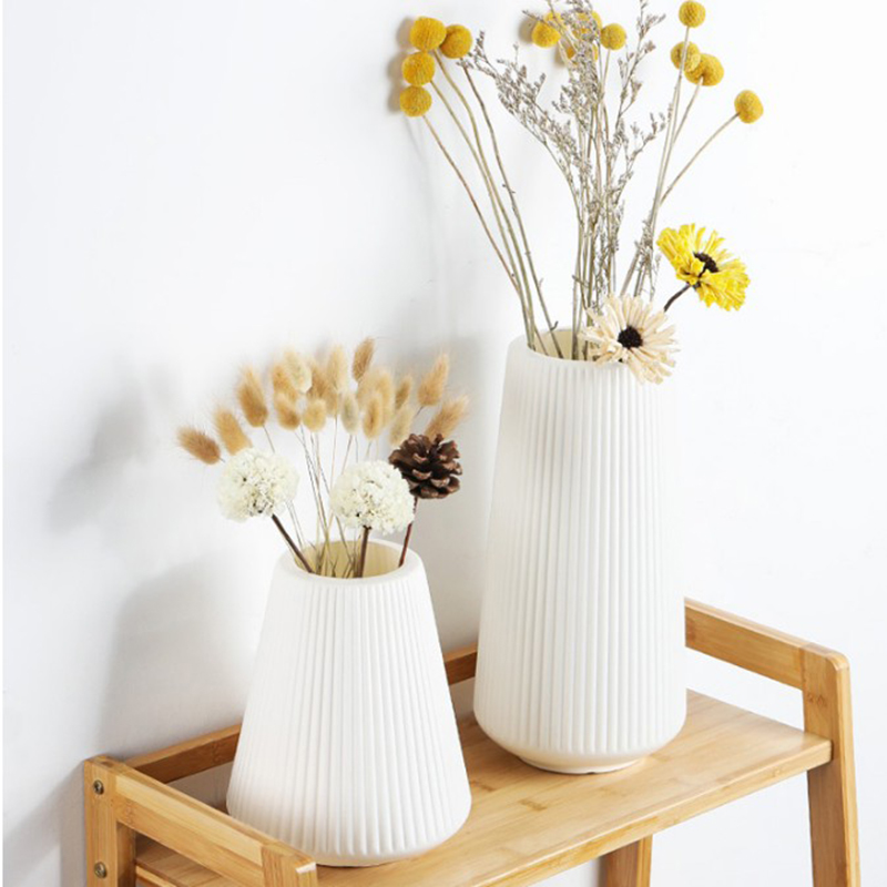 Anti-ceramic Vase European-style Home Decorations Plastic Vase Shatter-resistant Wedding Decoration Dried Flowers Real Flowers