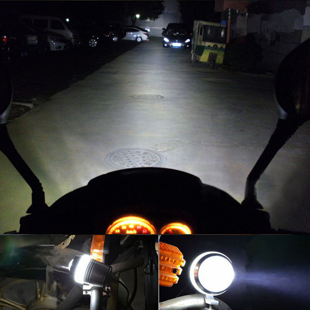 2pcs 30W U2 LED Motorcycle Motorbike HeadLight High Low Flash Spot Headbeam Bulb light with LED lamp Driving Fog light+switch
