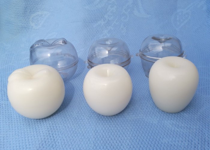 CHUANGGE Apple Shape Candle Mold DIY Candle Making Kits Handmade Tools Material Soy Wax Soap Molds Apple Shape For Chrismtmas