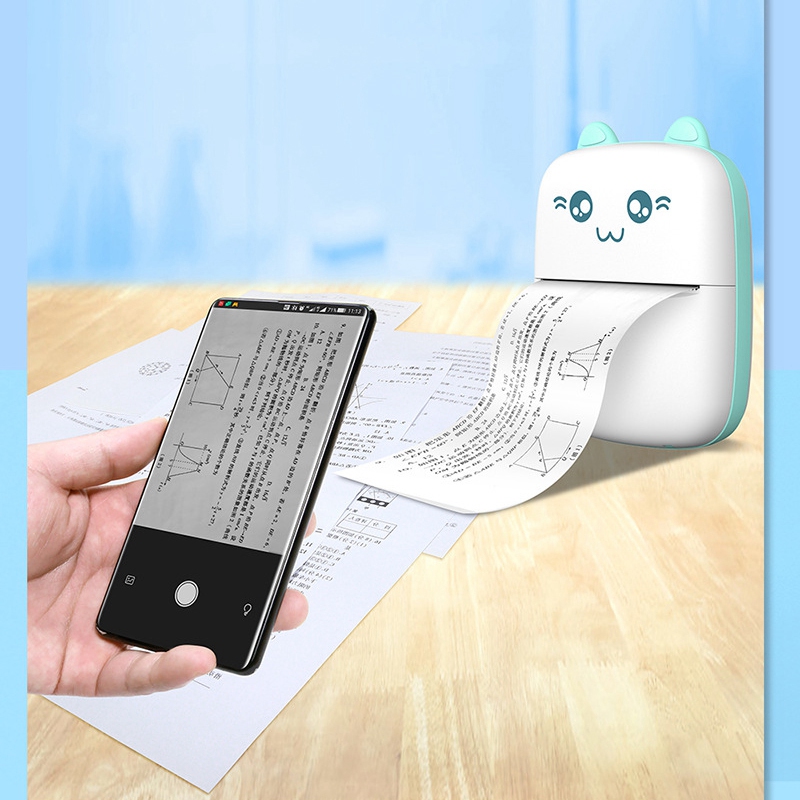 Smart Pocket Printer Mini Bliuetooth Wireless Thermal Printer Study Office Travel Memo for Android IOS Smart Phone