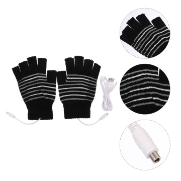 1 Pair USB Heated Mitten Fine Nice Safe Chic Hands Warmer Decor Unisex Gloves