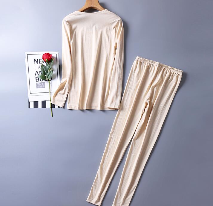 70% Silk 30% Cotton Women's Warm Thermal Underwear Long Johns Set M L XL TG381
