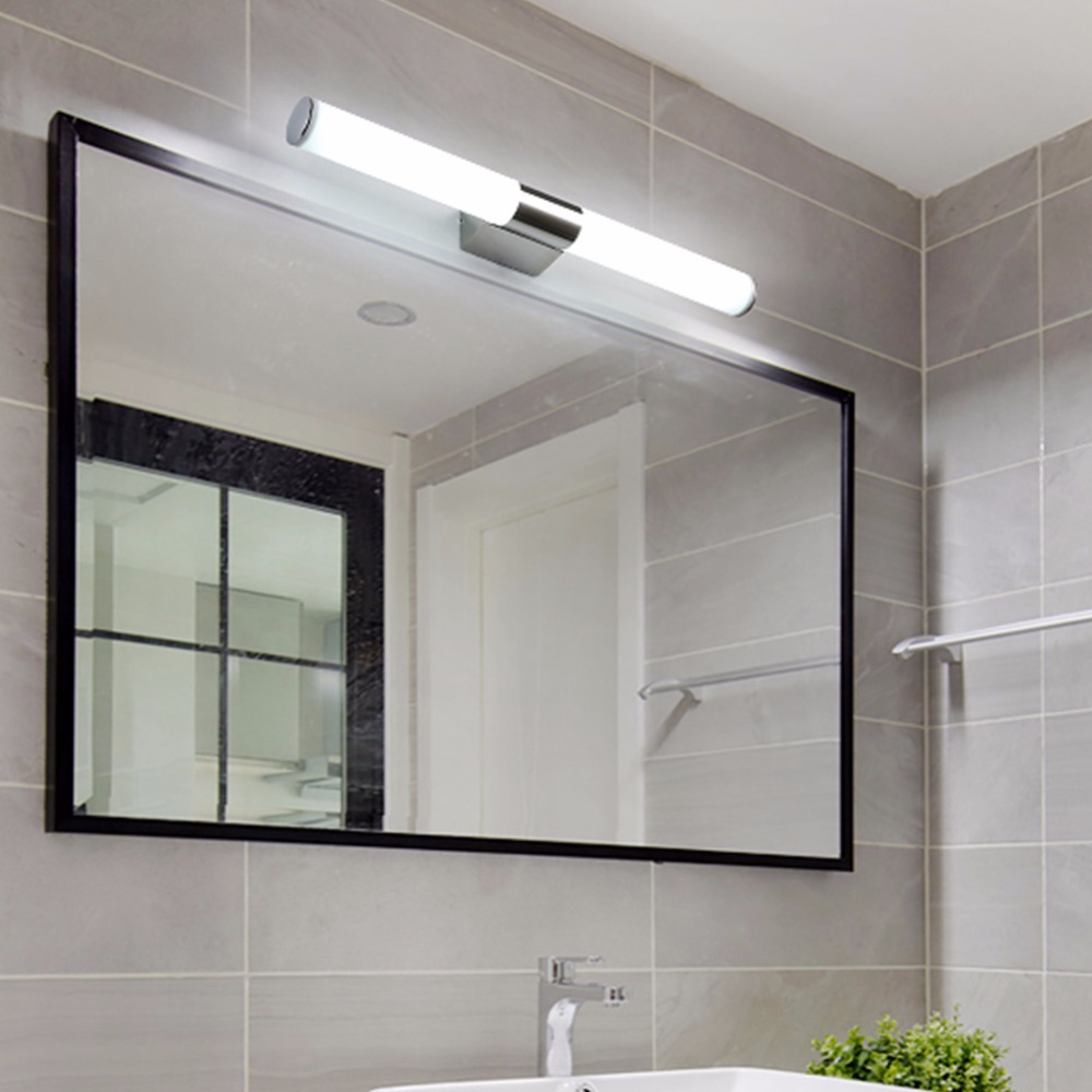 LED Mirror Lighting Bathroom Waterproof IP65 Makeup Wall Lamp 110V 220V Stainless Steel Vanity Light Indoor Lamp Fixture