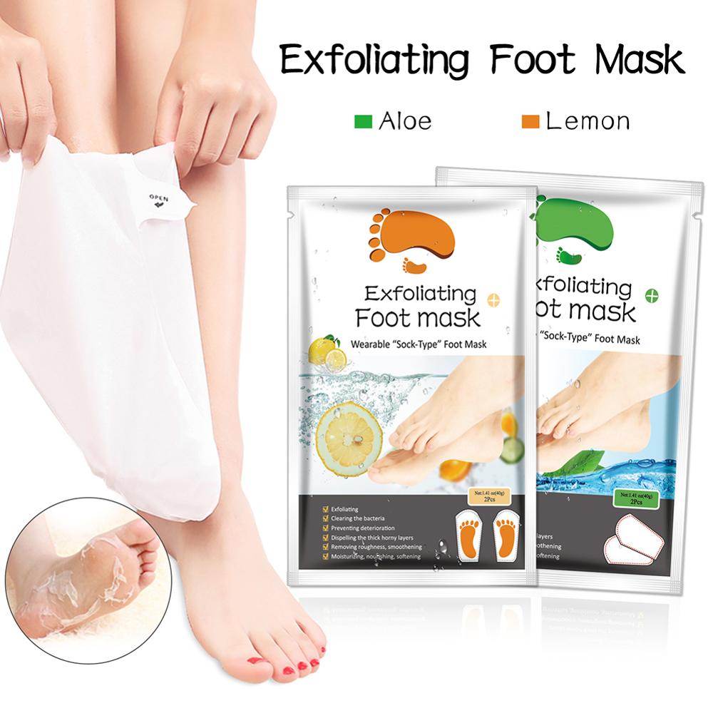 1Bag=2pcs Exfoliating Foot Mask Socks For Pedicure Socks For Feet Peeling Foot Mask Health Care Skin Care Feet Dead Skin Removal
