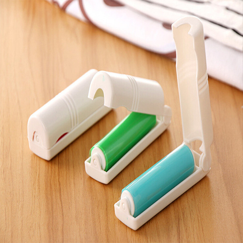 New Folding Reusable Hair Remover Sticky Roller Cloth Cleaning Lint Dust Brush