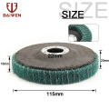 4Pcs 4-1/2'' Nylon Fiber Flap Polishing Wheel Grinding Disc Non-woven 115mm Abrasive Disc Buffing Pad For Angle Grinder