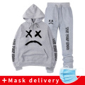 2020 winter tracksuit men set Thermal Hooded Sweatshirts set Fleece hoodies Sportswear Set Sweatpants hoodies Men's 2 piece set