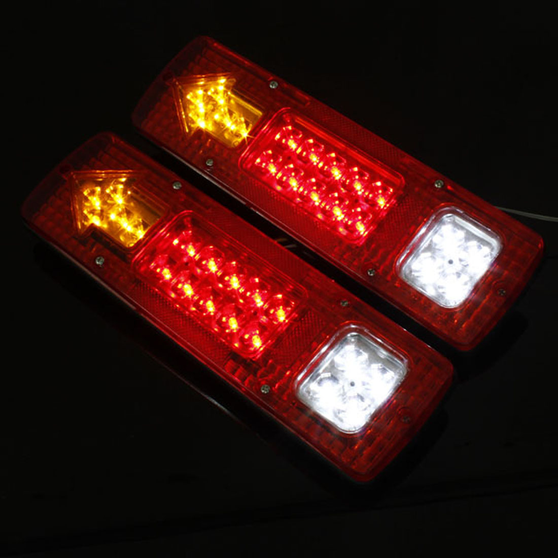 2pcs 12V 19 LED Car Trailer Truck Rear Tail Lights Stop Brake Turn Signal Light Indicator Lamp Taillight for UTE Caravans