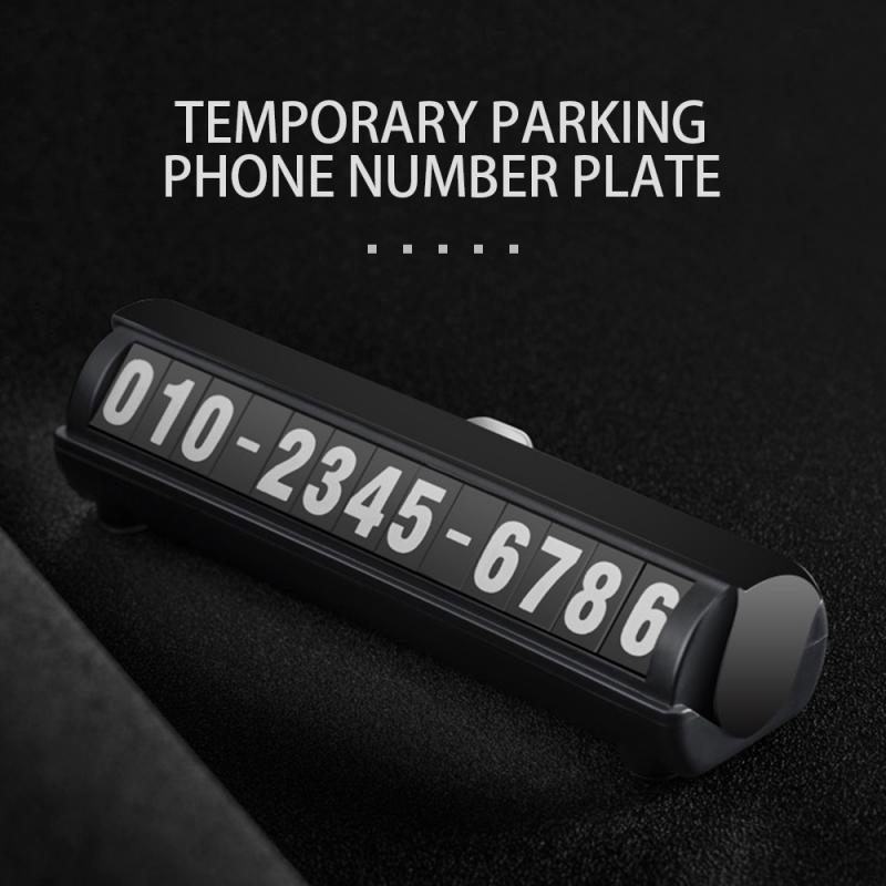 Car-styling Temporary Stop Sign Stereo Reverse Parking Card Plate Car Temporary Mobile Phone Number Card Car Auto Accessories