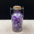 Natural Tibet Himalayan High Altitud Amethyst Quartz Crystal Cluster Wishing Bottle Lamp Spiritual Reiki Healing Home Decoration