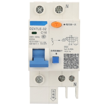 DZ47LE-32 1P+N 16A 20A 230V Earth Leakage Safety Protection Circuit Breaker SG