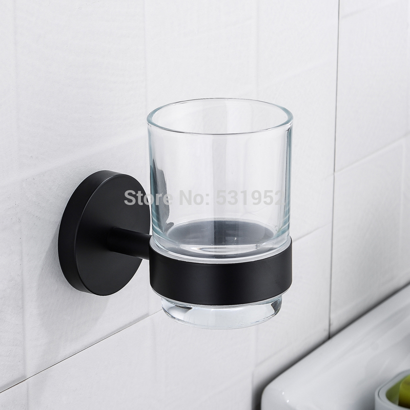 Antique Black SUS 304 Stainless Steel Toothbrush Holder Matte Black Toothbrush Tumbler&Cup Holder Wall Mounted Free Shipping