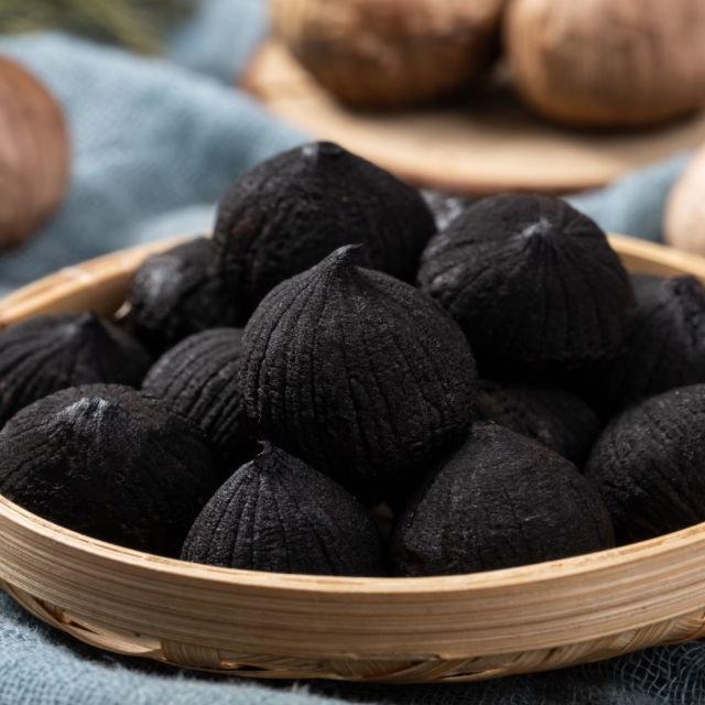 fermented black garlic