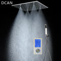 Bathroom 3 Ways Shower Sets Intelligent LCD Digital Concealed 20" SPA Mist Thermostatic LED Smart Shower Set Touch Panel Mixer