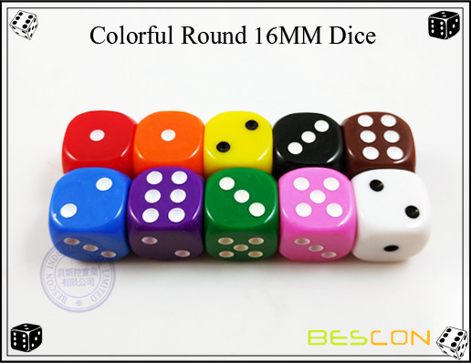 Colorful Round 16MM Dice