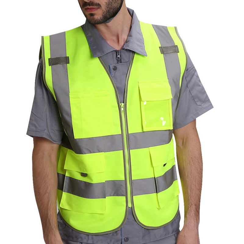 JODIMITTY Men High Safety Vest Work Vest Workwear Safety Red Reflective Vest Construction Vest With Logo Free shipping