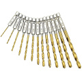 Pro 13pcs/lot HSS High Speed Steel Titanium Coated Drill Bit Set 1/4 Hex Shank 1.5-6.5mm High Quality For Electric Dril