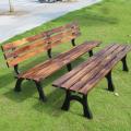 500 Outdoor Iron Park Chair Garden Bench Outdoor Anticorrosive Wood Bench Leisure Seat Bar Chair Backrest Solid Wood
