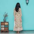 Woman Fashion Ethnic Styles Print Sets Kurtas Cotton India Pastoral Style Dress Costume Lady Top And Skirt