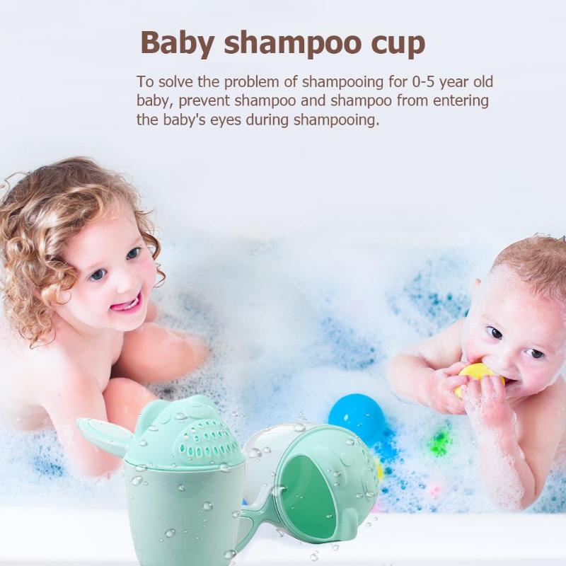 Cute Cartoon Bear Baby Bathing Cup Practical Water Ladle Bathing Cup for Baby Care Newborn Kids Shower Shampoo Cups Bailer