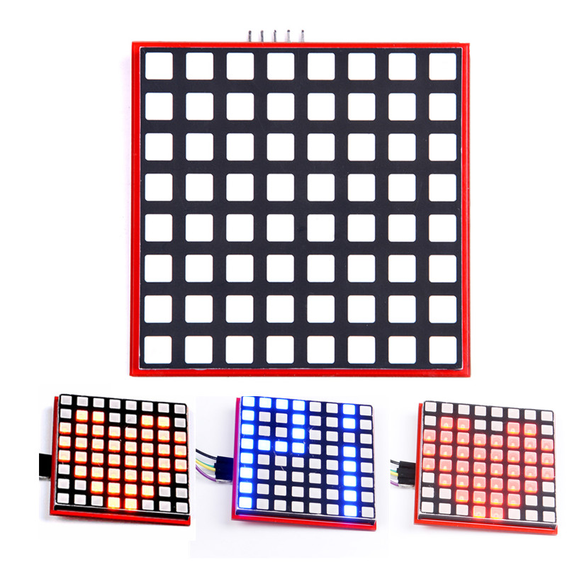 LED Full Color 8*8 Dot Matrix Screen for Raspberry Pi 3/2/B+ RGB LED Display Board 8x8 RPI-RGB-LED-Matrix
