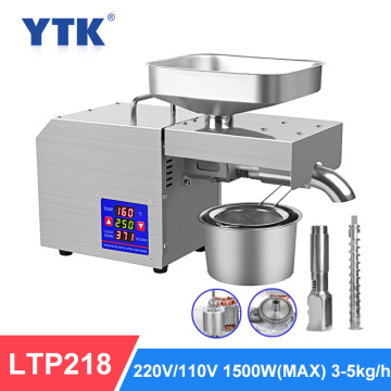 YTK LTP218 Oil Press Intelligent Temperature Control Automatic Household Flax Seed Peanut Oil Press 220V/110V