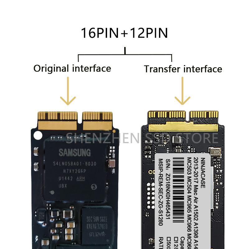 NEW 256GB 512GB 1TB M.2 SSD PCIe For Mac SSD M2 NVMe SSD Hard Drive Gen3x4 3D NAND Flash 1TB For MacBook Air Macbook Pro SSD