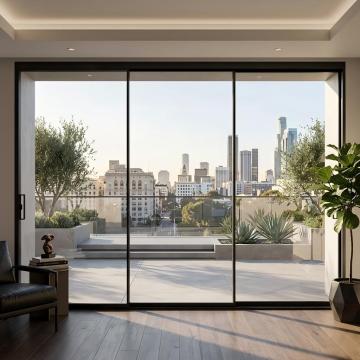 Narrow Profile Aluminum Sliding Door for Panoramic View