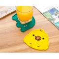 1PC Silicone Insulation Pad Cartoon Felt Antiskid Mat Cup Table Mat Bowl Cup Pads Mat Drink Coaster Placemat NX 024