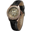 winner elegant women watch with diamond skeleton dial