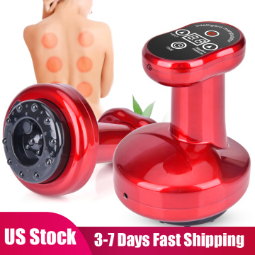 Electric Guasha Massager Ultrasonic RF Scraping Body Slimming Stimulate Acupoint Detoxification Cupping Full Body Massage Tools