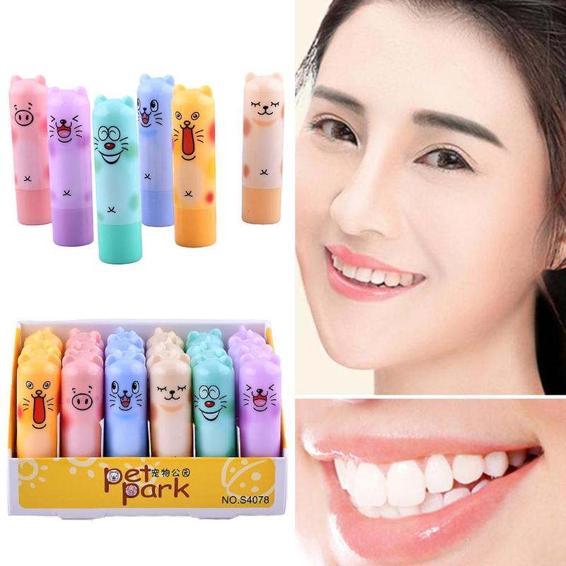 1pcs Cartoon Bear Lip Gloss Moisturizing Lip Balm Natural Plant Lip Balm Random Color Lip Gloss Makeup Care Products