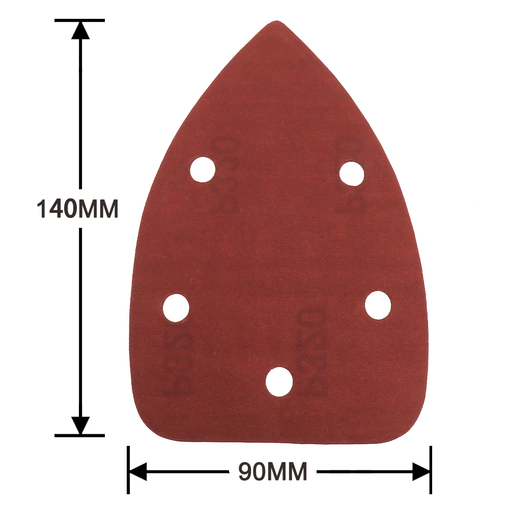 10pcs 140*90 Self-adhesive Sandpaper Triangle Sander Paper Hook Loop Sanding Disc Abrasive Tools For Polishing Grit 40-1000#