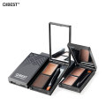 Qibest Eyebrow Powder Cream Palette Cosmetic Eye Brow Enhancer Professional Waterproof Makeup Eye Shadow with Brush Mirror Box