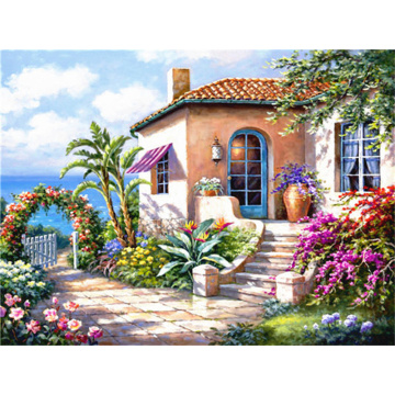 Landscape Dimond Painting Village Villa Home 5D Diamond Mosaic Cross Stitch Kit Diamond Embroidery Rhinestones Painting