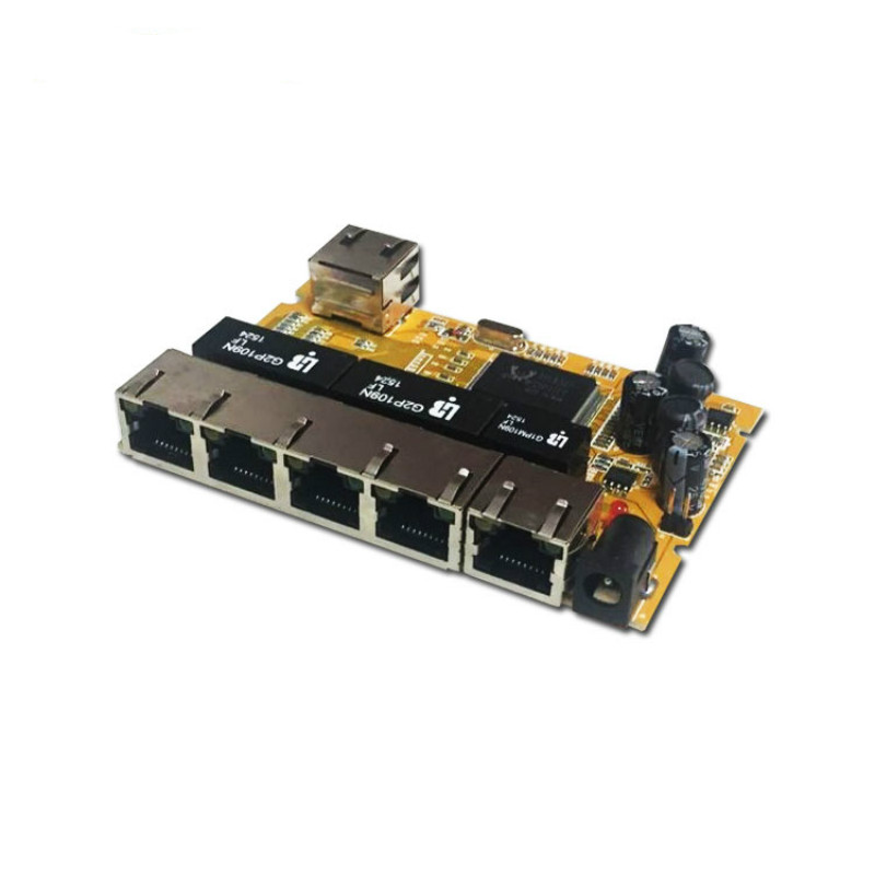 OEM/ODM 5 Port 10/100/1000M realtek chipset gigabit switch 5/6 civil grade industri pcba Module network switch poe ethernet hub