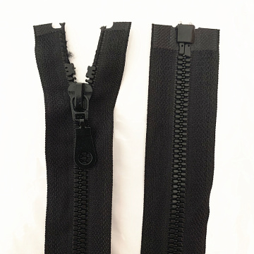 2pcs 5# 25-70cm black detachable resin zipper opening opening automatic ecological locking plastic zipper for sewing suit