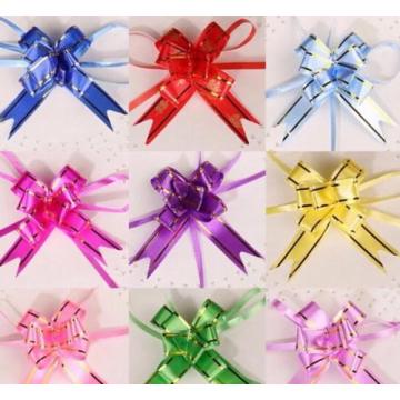 10Pcs/Lot Christmas Gift Packing Pull Bow Ribbons Decorative Holiday Pull Flower Ribbons