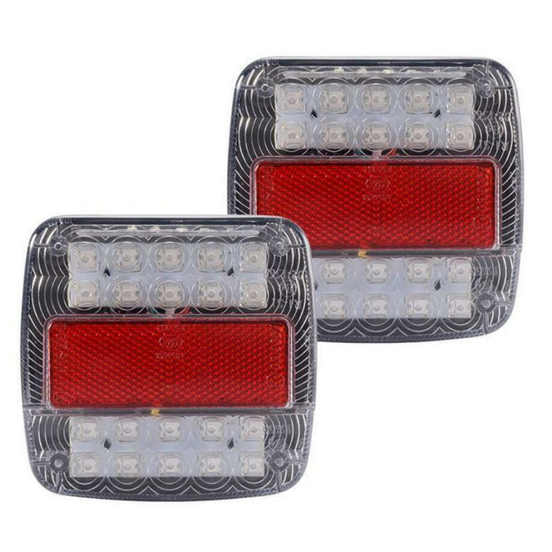 1pcs 12V LED Indicator Lights Stop Rear Tail Reverse Light Indicator License Plate Lamp Truck Trailer Waterproof