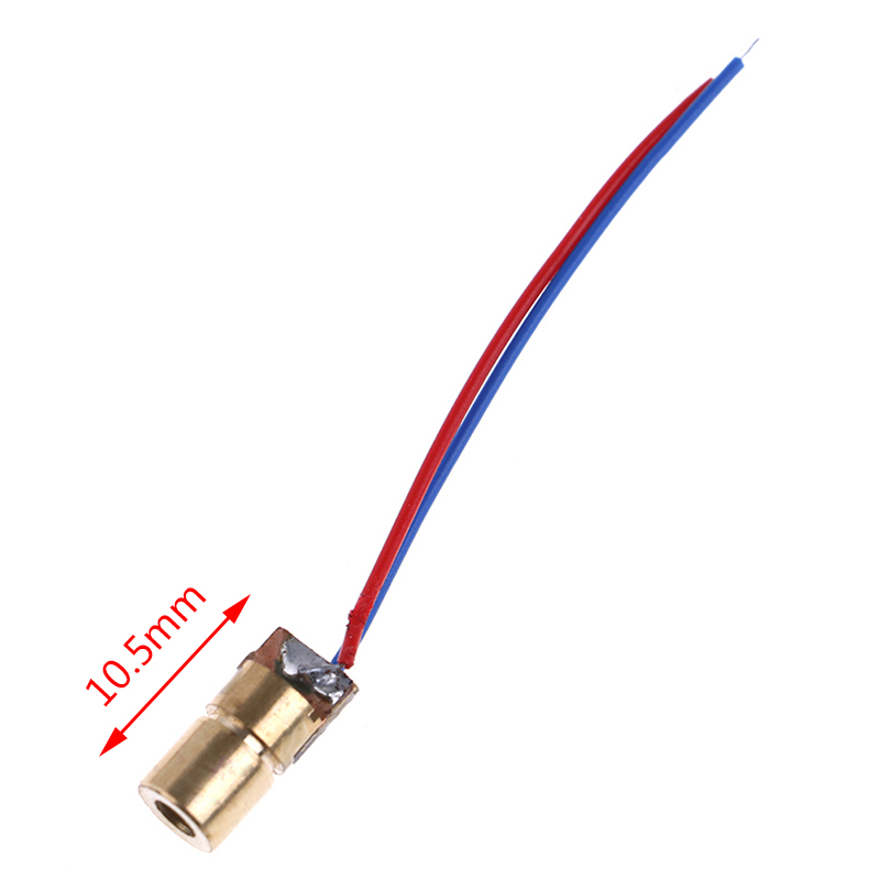 Laser Diode 10pcs 650nm 6mm 3VDC 5 Million Watt Adjustable Laser Dot Diode Module Red Copper Head Mini Laser Pointer