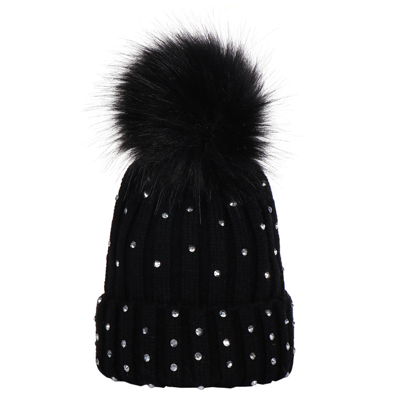 LZH 2021 New Autumn Winter Kids Boys Warm Knitting Thread Hat For Newborn Infant Baby Hats Children Hats For Girls Diamond Caps