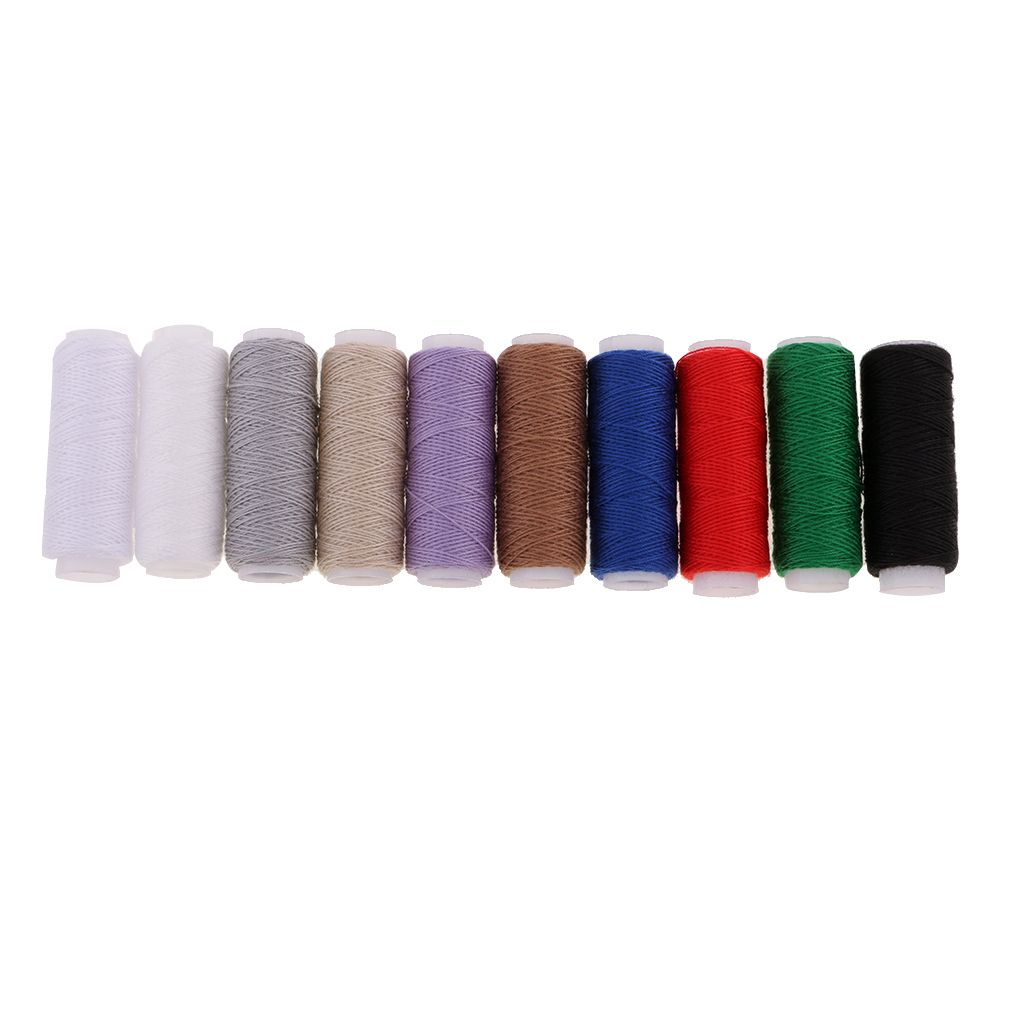 10 Spools 20S/3 Polyester Household Heavy Duty Jeans Line Sewing Thread Strong Jeans Shoes Bags Fard Craft Denim Line Cord