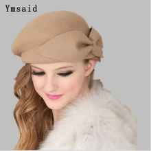 New Fashion Women Beret Hat 100% wool Vintage Warm Wool Winter Women Beret French Artist Beanie Hat Cap For Sweet Girl Gift