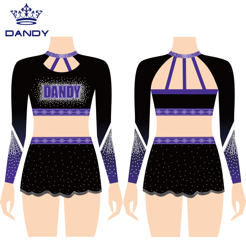 cheer uniforms with rhinestones